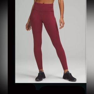 Lululemon fast and free brushed fabric high rise tight 28’ leggings